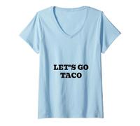 Donna Amo il taco Maglietta con Collo a V