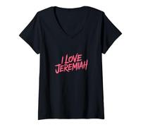 Donna Amo Jeremiah Romance | Love Crush Team Jere Summer Maglietta con Collo a V