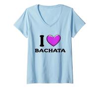 Donna Amo la Bachata Maglietta con Collo a V