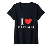 Donna Amo la Bachata Maglietta con Collo a V