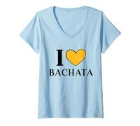 Donna Amo la Bachata Maglietta con Collo a V