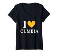Donna Amo la Danza Cumbia Maglietta con Collo a V