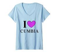 Donna Amo la Danza Cumbia Maglietta con Collo a V