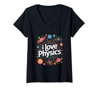 Donna Amo la Fisica, Il Design dell'esplorazione Celeste Maglietta con Collo a V
