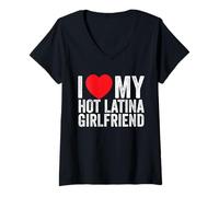 Donna Amo la mia Ragazza Latina Calda Maglietta con Collo a V