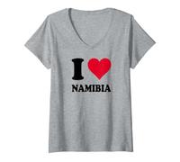 Donna Amo la Namibia Maglietta con Collo a V