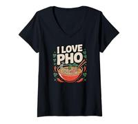 Donna Amo la zuppa vietnamita Pho Maglietta con Collo a V