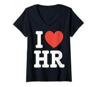 Donna Amo Le risorse umane Maglietta con Collo a V