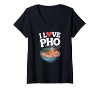 Donna Amo Pho Entusiast Delight Maglietta con Collo a V