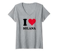 Donna Amo Solana Maglietta con Collo a V