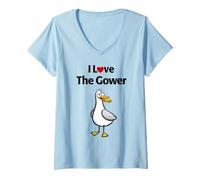 Donna Amo The Gower Maglietta con Collo a V