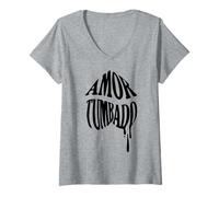 Donna Amor Tumbado Maglietta con Collo a V