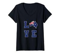 Donna Amore Australia Maglietta con Collo a V