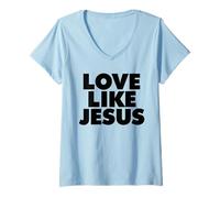 Donna Amore Come Gesù Maglietta con Collo a V