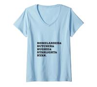 Donna Ampersand Nomi Ragazzi Maglietta con Collo a V