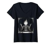 Donna Amy Inferno Corona dell'Ars Goetia Maglietta con Collo a V