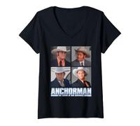 Donna Anchorman: The Legend of Ron Burgundy Champ Kind Stack Maglietta con Collo a V