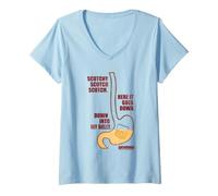 Donna Anchorman: The Legend of Ron Burgundy Scotchy Scotchy Maglietta con Collo a V