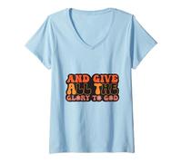 Donna And Give all The Glory to God for Basketball Sport Lovers Maglietta con Collo a V
