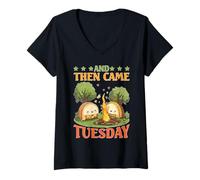 Donna And Then Came Tuesday Battute di cibo brama di taco Maglietta con Collo a V