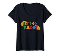 Donna "Andiamo taco" talizza di pollo Trump Maglietta con Collo a V