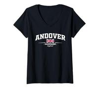 Donna Andover England Maglietta con Collo a V