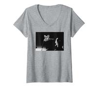 Donna Andrew Ridgeley & George Michael Wham! Il Grande Tour 1984 Maglietta con Collo a V