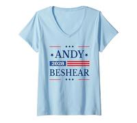 Donna Andy Beshear 2028 For President Beshear 2028 American Flag Maglietta con Collo a V