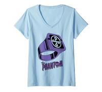 Donna Anello con Sigillo The Phantom Good Mark Retro Comic Maglietta con Collo a V