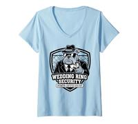 Donna Anello di Sicurezza per Festa Nuziale, Regalo per Uomini, Donne e Bambini Maglietta con Collo a V