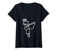 Donna Angel Maglietta con Collo a V