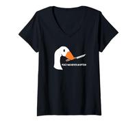 Donna Angry Goose Funny Peace Was Never an Option tees Mugs More Maglietta con Collo a V