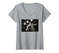 Donna Angus Young ACDC Back Street Crawler Tour da Cazzo Barnatt Maglietta con Collo a V
