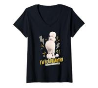 Donna Animali STO Headbanging Dentro Maglietta con Collo a V