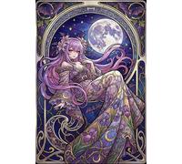 Donna Anime Art Nouveau Mucha Puzzle 1000 Pezzi,Gioco Educativo,Antistress,Idea Regalo,Sfida Impossibile,Cartone Di Qualità,dai 14 Anni,Adulti E Ragazzi,Decorazione Casa 52x38cm