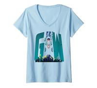 Donna Anime Classico di King Kong Skull Island Gaw Monarch Monarch Maglietta con Collo a V