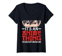 Donna Anime Cosa Che Non Capiresti Maglietta con Collo a V