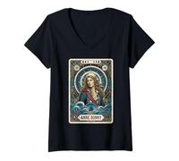 Donna Anne Bonny Pirata Caraibica Maglietta con Collo a V