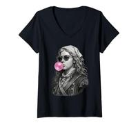 Donna Anne Bonny Pirata Caraibica Maglietta con Collo a V