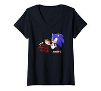 Donna Anno dell'ombra: Senza Paura - Shadow The Hedgehog Maglietta con Collo a V