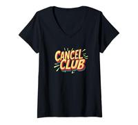 Donna Annulla l'emblema del Club per Un Look Cool Maglietta con Collo a V