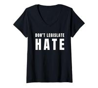 Donna Anti-fascismo resistere all'uguaglianza Diritti Umani Anti-repubblicano Maglietta con Collo a V