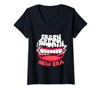 Donna Anti Fumo Fresh Breath Maglietta con Collo a V