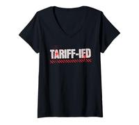 Donna Anti-Tariff - Anti Trump Policies - Tariffs Tax The People Maglietta con Collo a V