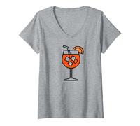 Donna Aperolizer Fun Party Maglietta con Collo a V