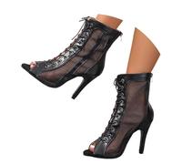 Donna Aperta Stivali da Ballo Tacco Alto Stivaletti Bello Stivali da Ballo Latino Heels Dance Shoes Stivaletti da Bello da Donna alla Caviglia per Feste Performance 2025