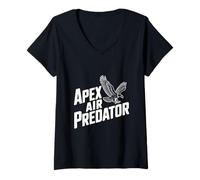 Donna Apex Air Predator Eagle Appassionato Maglietta con Collo a V