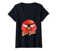 Donna Apicoltore Api Miele Bee papà Maglietta con Collo a V