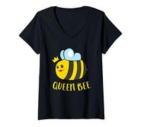 Donna Apicoltura Regina dell'alveare Apicoltore Queen Bee Maglietta con Collo a V