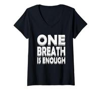 Donna Apnea Muta Uomini Un respiro è Sufficiente apnea Immersioni Maglietta con Collo a V